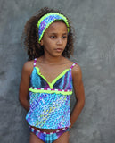 In the Mix Tankini-Turquoise