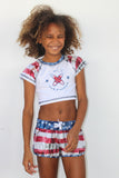 Girl's Americana Rashguard Short Sleeve