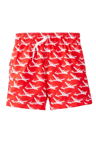 PAN AM SWIM SHORT - Red